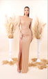 Jula - High Neck with side slit dress